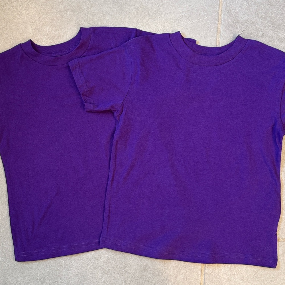 💜3/$15 Adidas The Go-To Tee Purple Kids T-Shirts (2) - New without tags